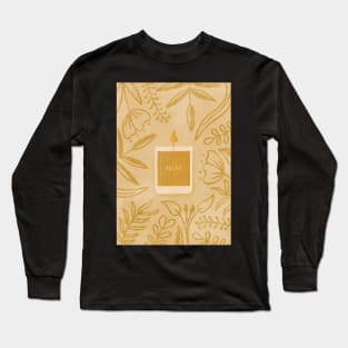 Scented Candle (Yellow) Long Sleeve T-Shirt